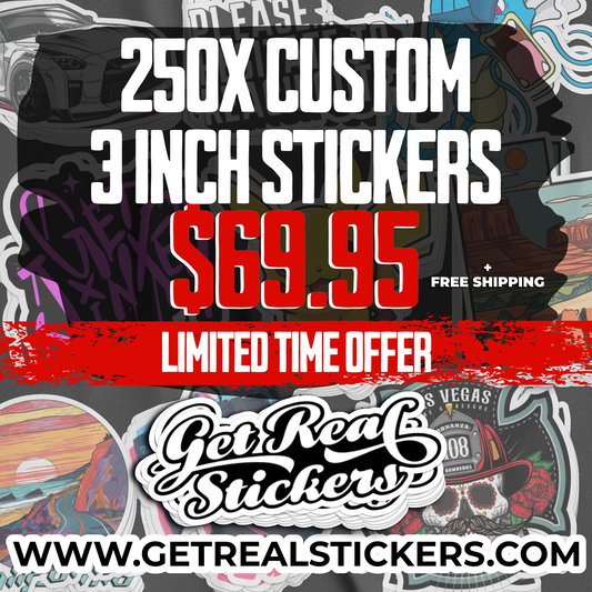 250X Custom 3" Stickers | Promo