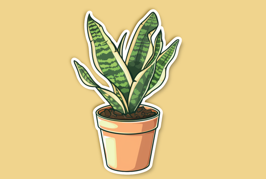 Adorable Snake Plant Sticker