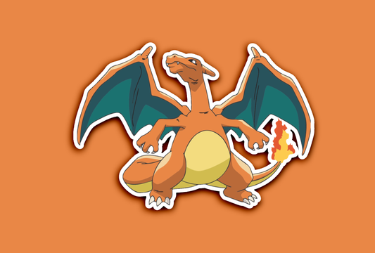 Anime Charizard Style Sticker