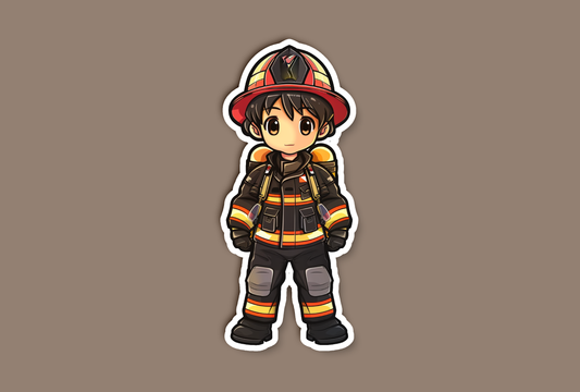 Anime Firefighter Sticker