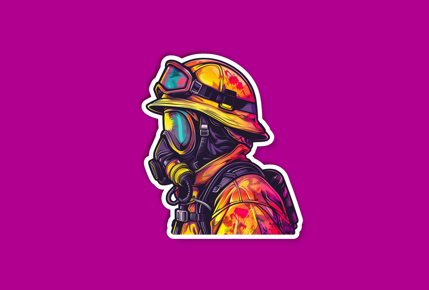 Atomic Firefighter Sticker