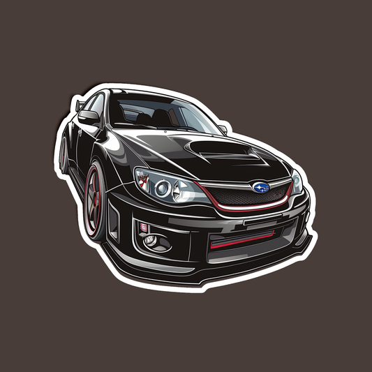 Black STI Style JDM Car Sticker