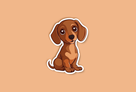 Cute Dachshund Puppy Dog Sticker