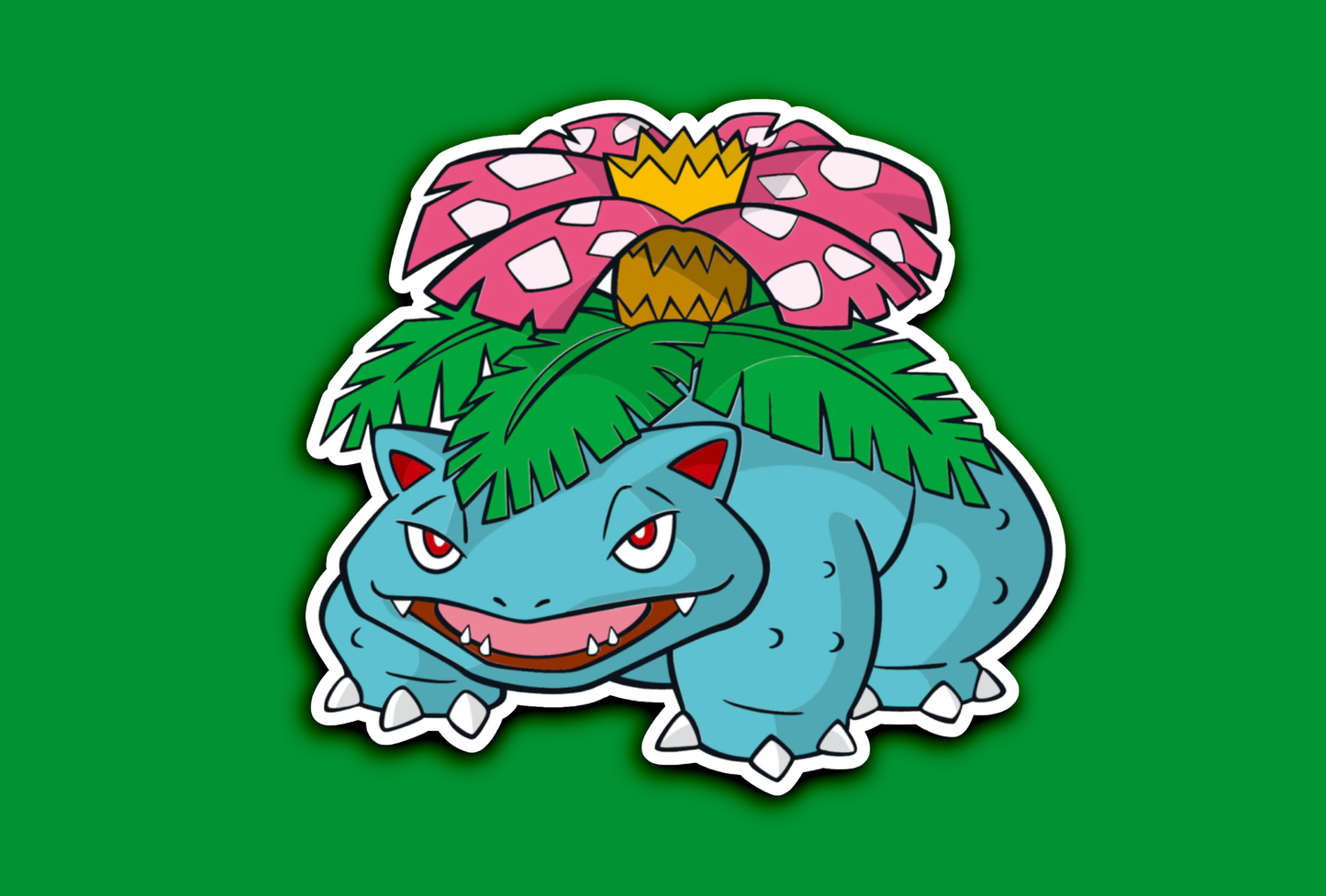 Anime Fierce Venusaur Style Sticker