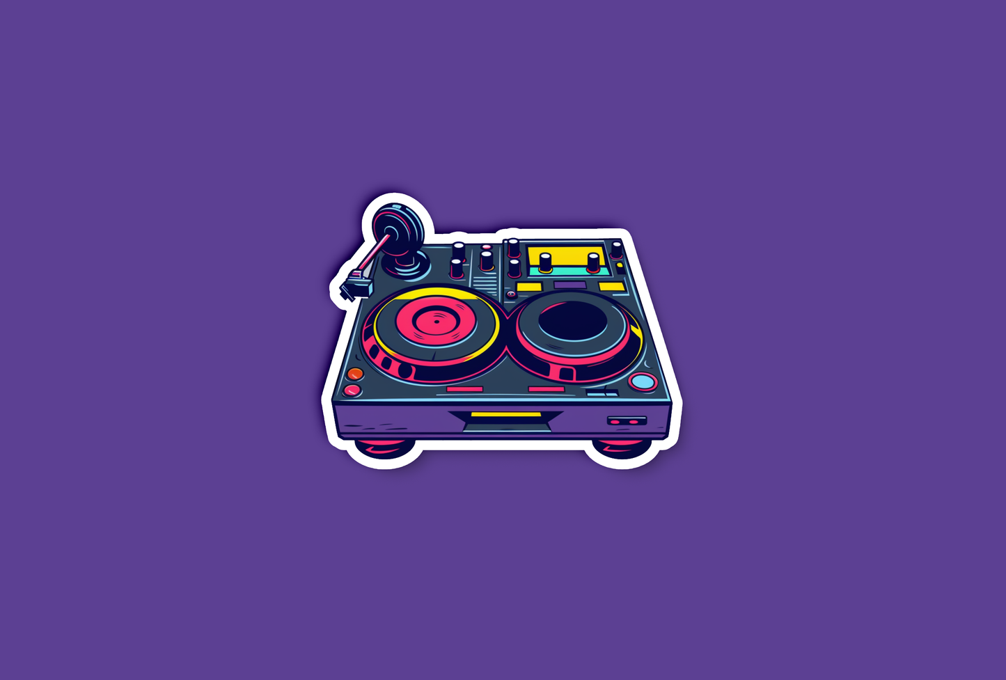 Funky DJ Deck Sticker