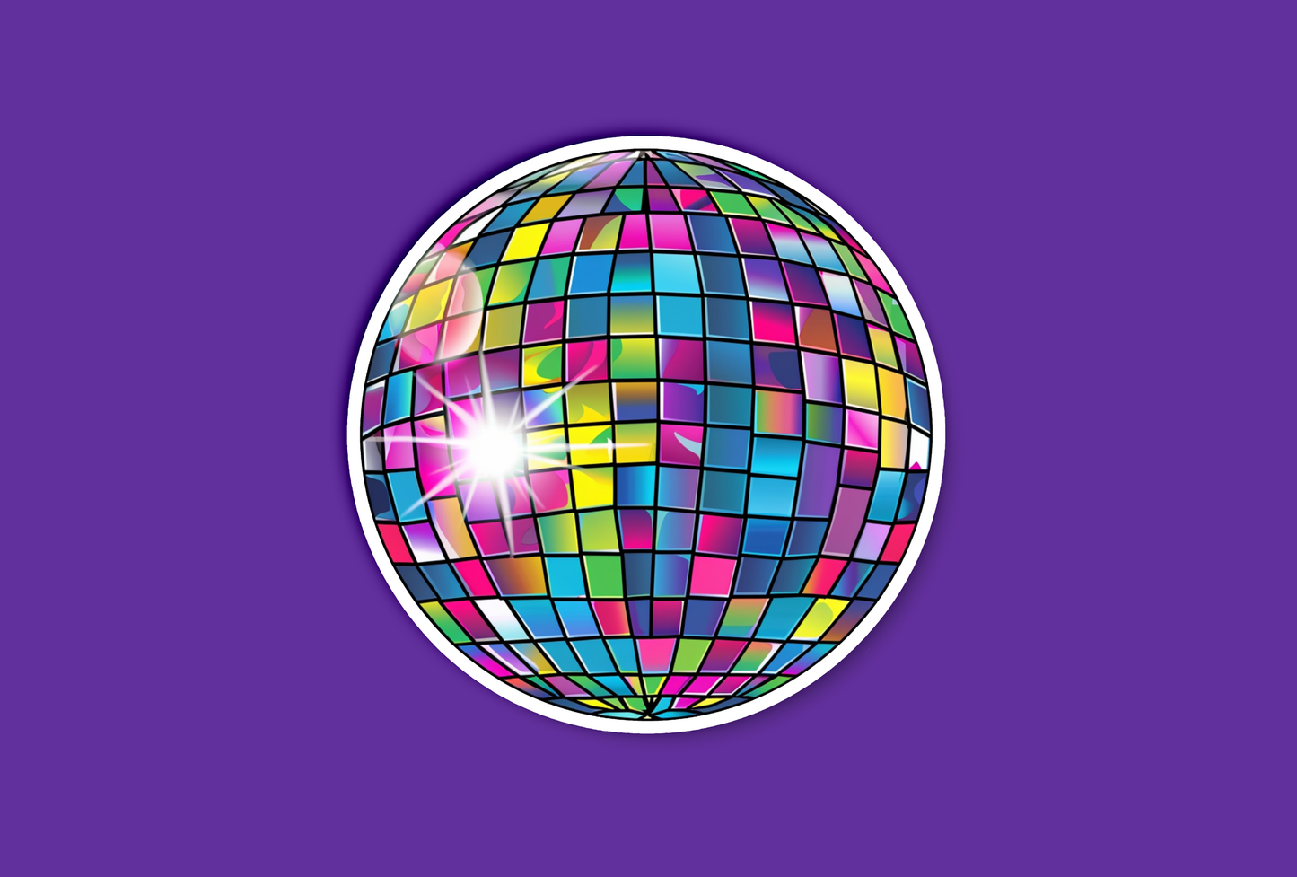 Extra Funky Disco Ball Sticker