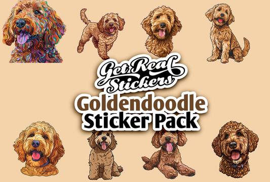Golden Doodle Sticker Pack (All 8 Stickers Included)