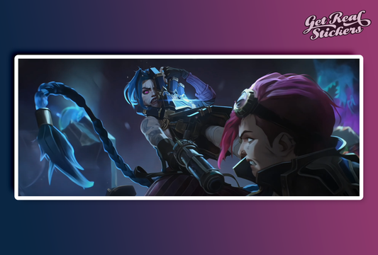 Jinx Fighting Vi Arcane Sticker