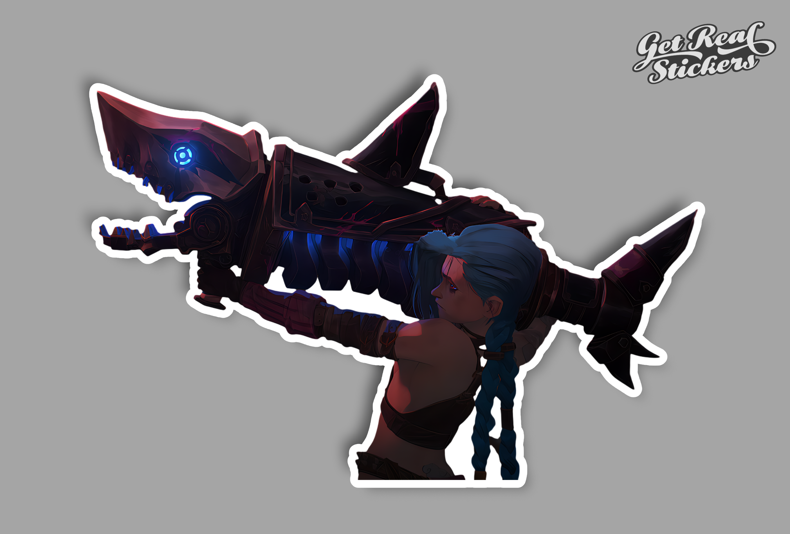 Jinx Firing Rocket Arcane Sticker – Get Real Stickers