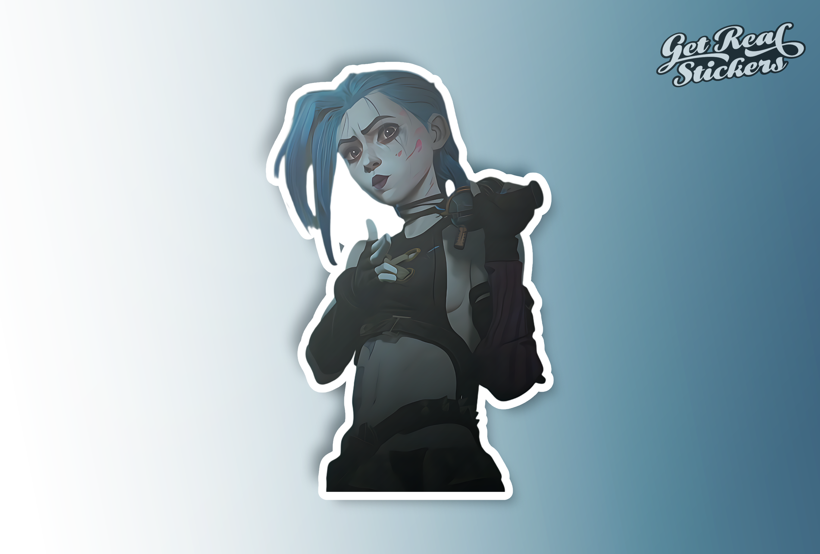 Jinx Trigger Finger Arcane Sticker – Get Real Stickers