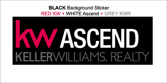 KW Ascend Rebrand Program | BLACK Background Stickers | Keller Williams St. George
