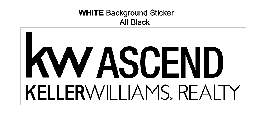 KW Ascend Rebrand Program | WHITE Background Stickers | Keller Williams St. George