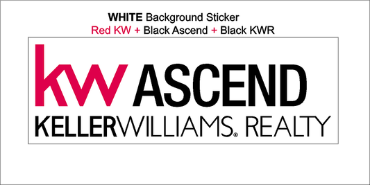 KW Ascend Rebrand Program | WHITE Background Stickers | Keller Williams St. George