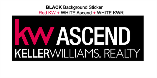 KW Ascend Rebrand Program | BLACK Background Stickers | Keller Williams St. George
