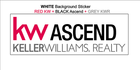 KW Ascend Rebrand Program | WHITE Background Stickers | Keller Williams St. George