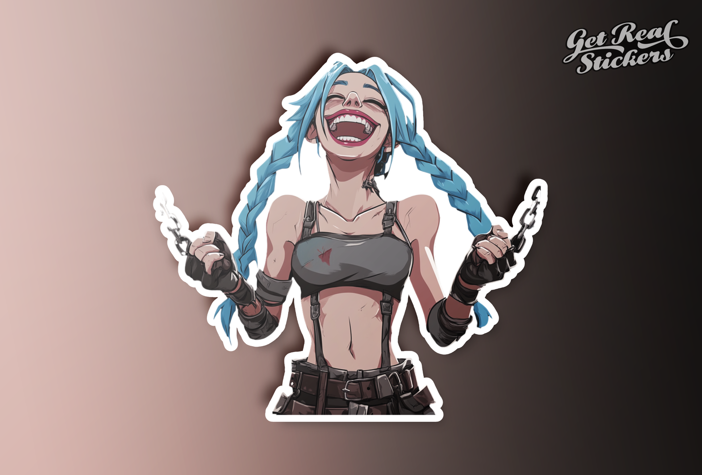 Laughing Arcane Jinx With Chains Sticker