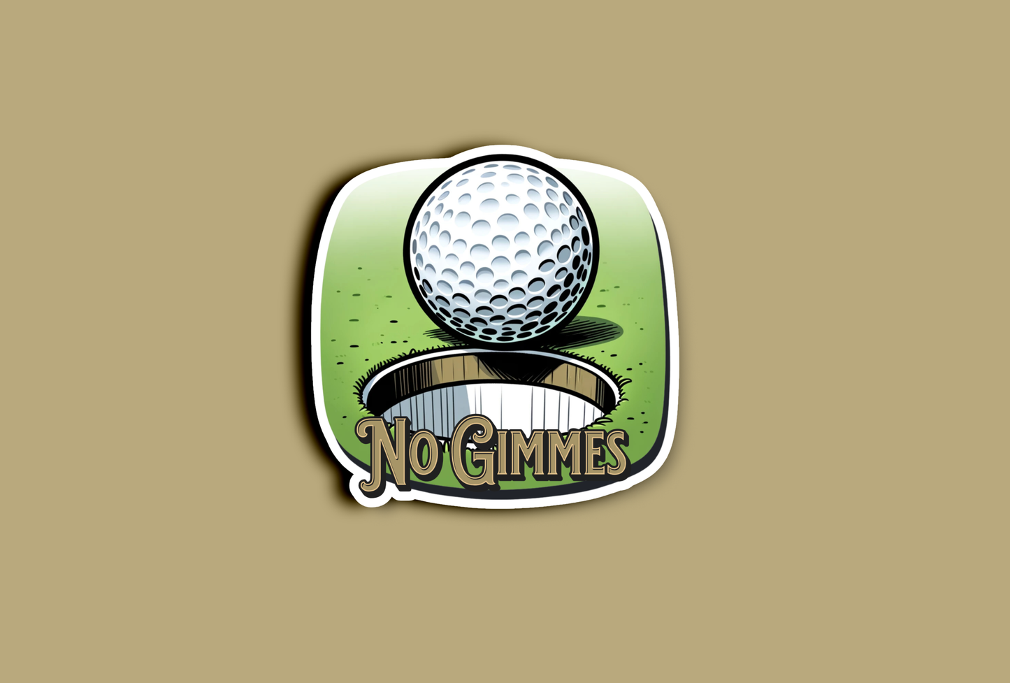 No Gimmes Golf Sticker