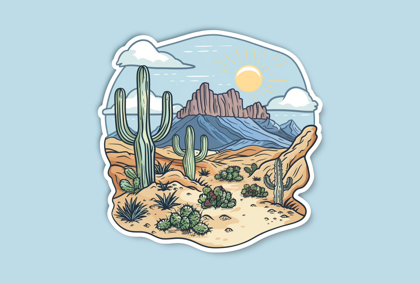 Mellow Desert Landscape Sticker