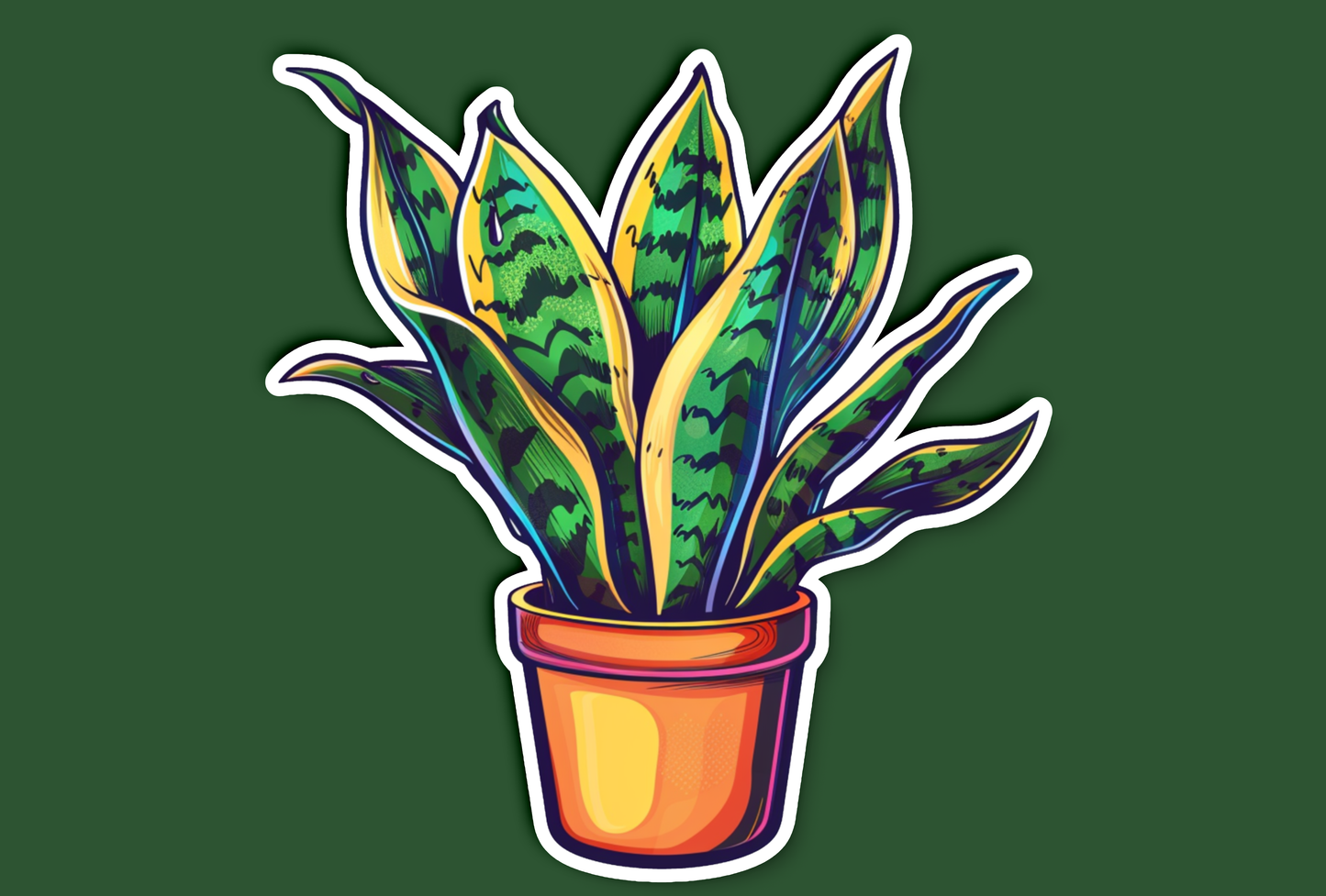 Modern Snake Plant Sticker