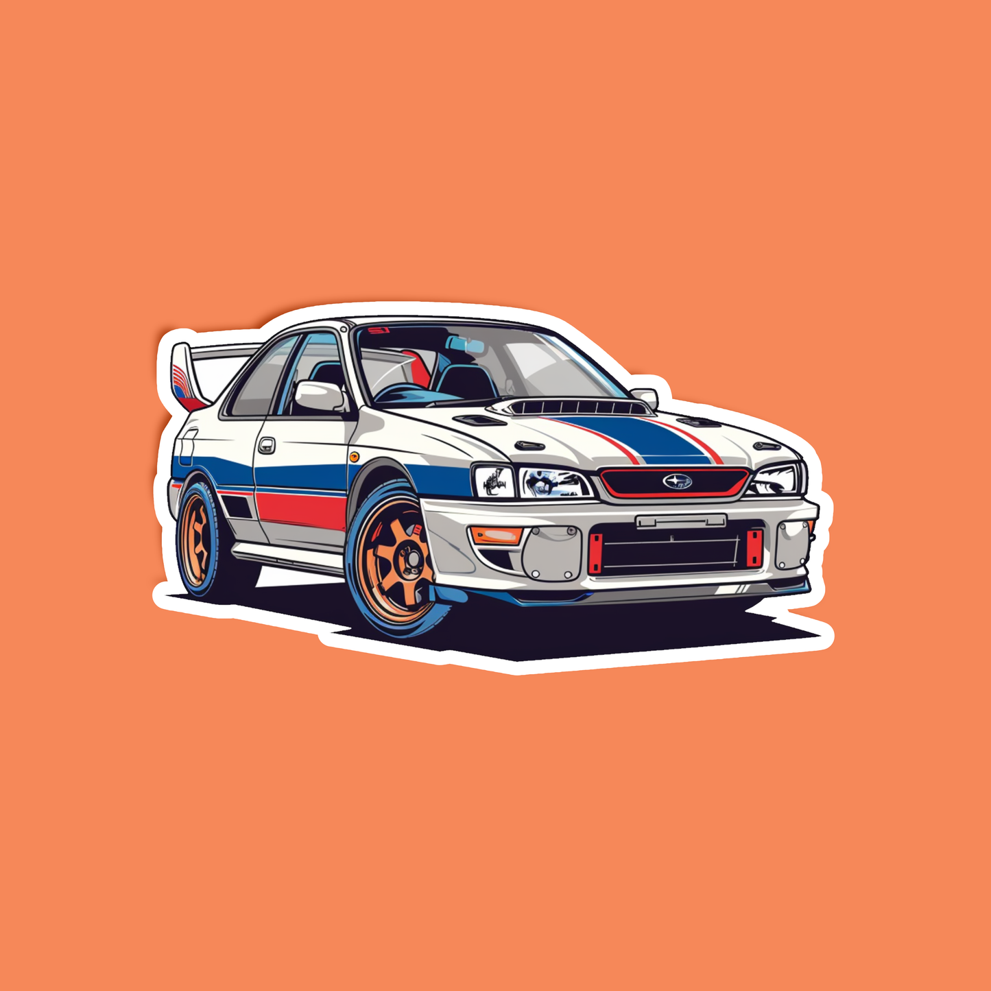 Rally STI Style Car Sticker