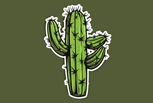 Single Simple Cactus Plant Sticker
