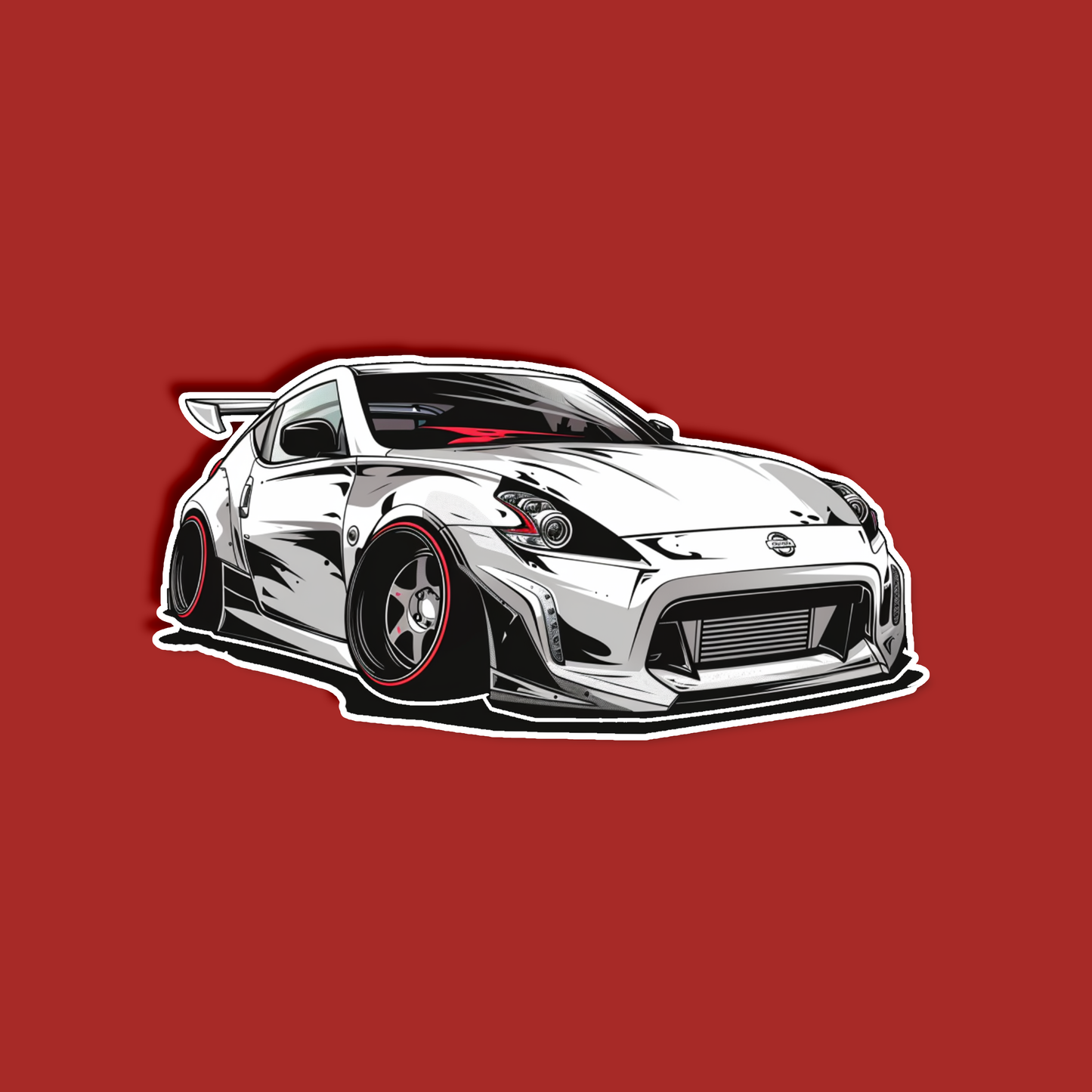 Slammed 350Z Style Car Sticker