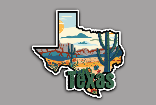 Texas Landscape State Sticker