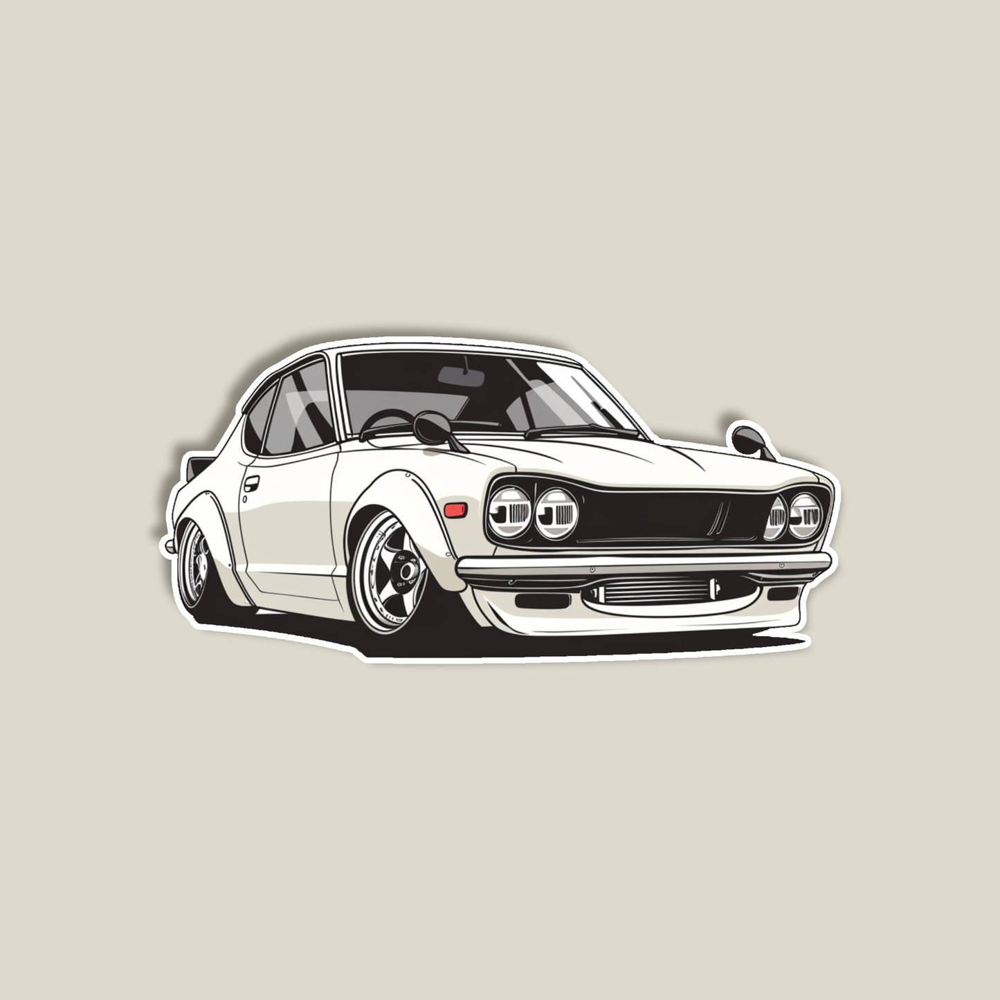 Vintage GTR Style Car Sticker